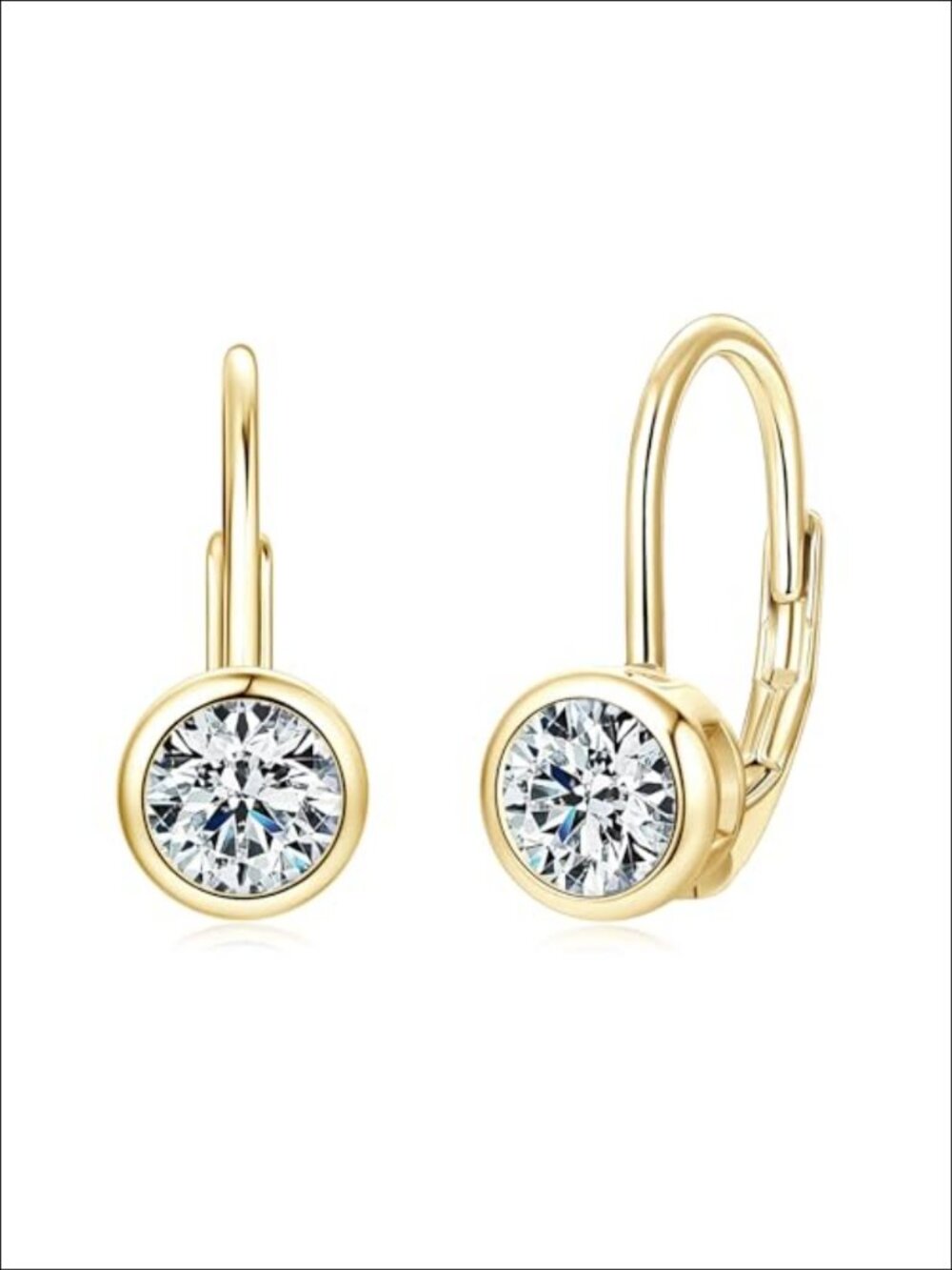 Moissanite Hoop Earrings 925 Sterling Silver Hypoallergenic Leverback